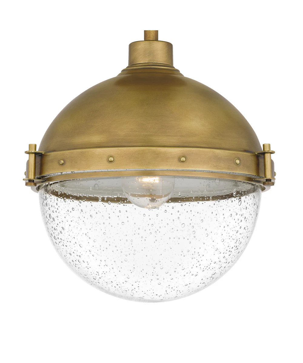 Perrine Small 1-light Mini Pendant Weathered Brass - Image 6