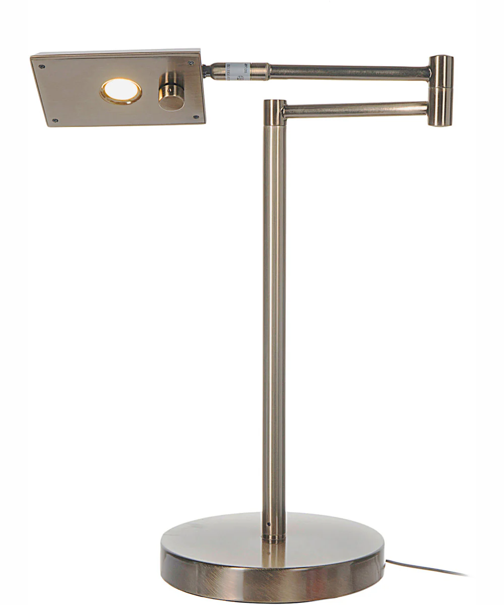 Pharma Collection 1-Light Led Desk Lamp Ab With Usb Charging Port - Image 2