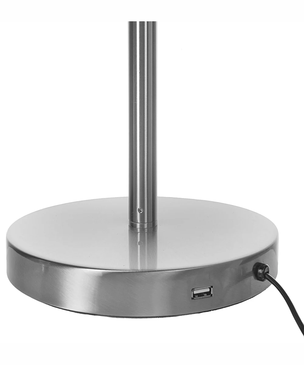 Pharma Collection 1-Light Led Desk Lamp Bn With Usb Charging Port - Image 3