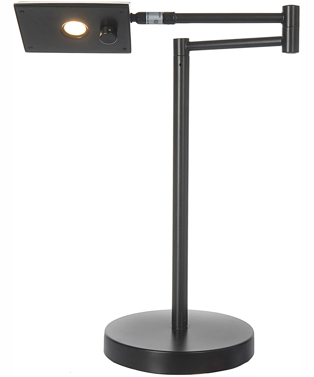 Pharma Collection 1-Light Led Desk Lamp Dark Bronze With Usb Charging Port - Image 2