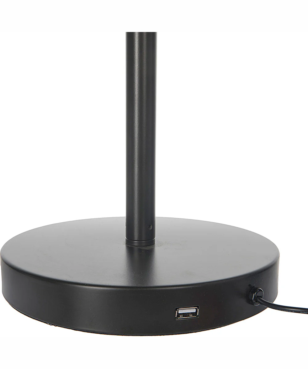 Pharma Collection 1-Light Led Desk Lamp Dark Bronze With Usb Charging Port - Image 3