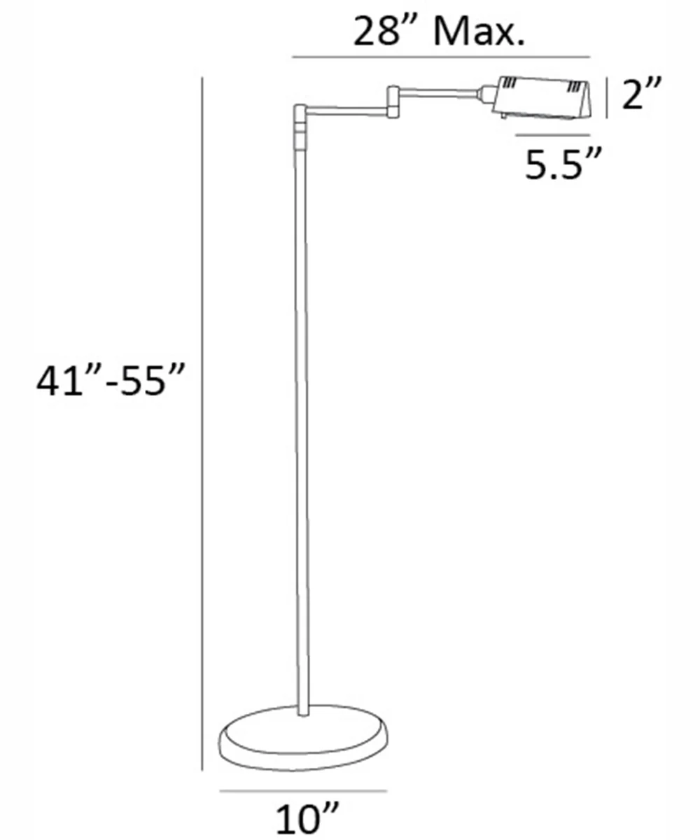 Pharma Collection 1-Light Led Floor Lamp Dark Bronze - Image 5