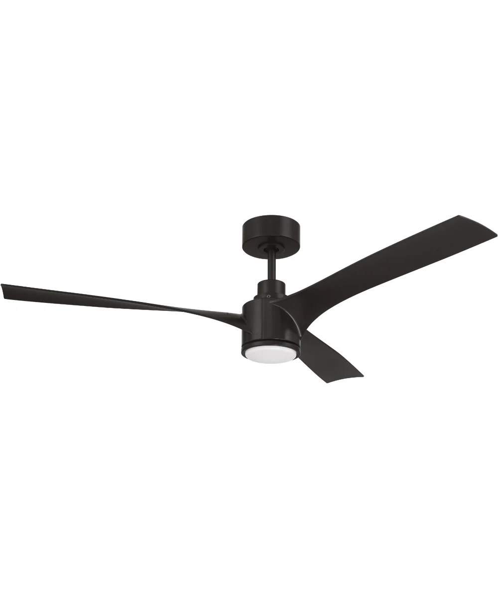 Phoebe 52" 3-Blade Indoor/Outdoor Damp Ceiling Fan Fan Flat Black - Image 7