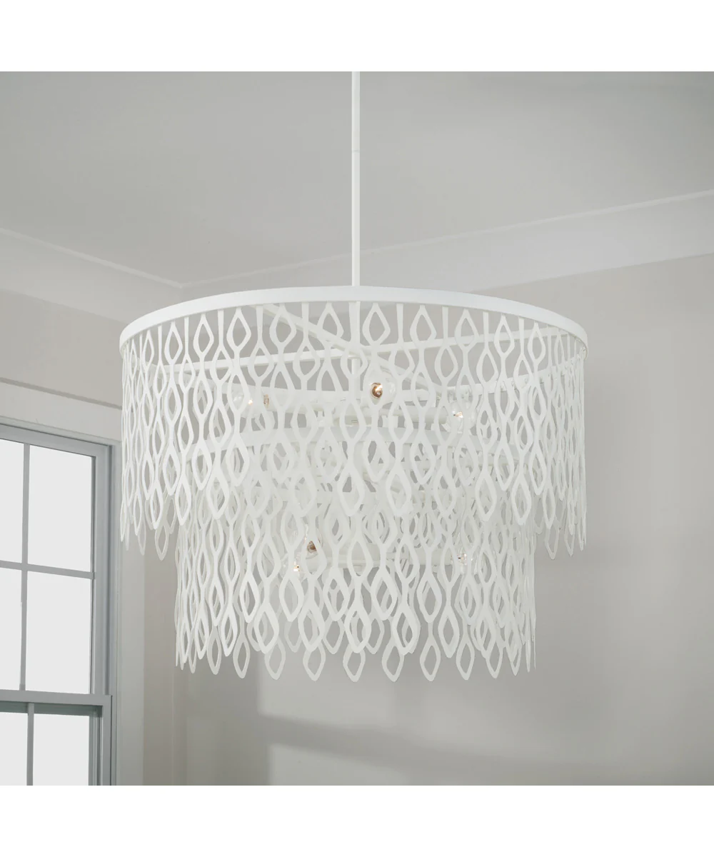 Phoebe 7-Light Pendant Matte White - Image 3