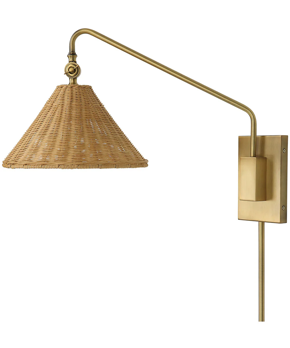 Phuvinh 1 Light Rattan Shade Sconce - Image 3