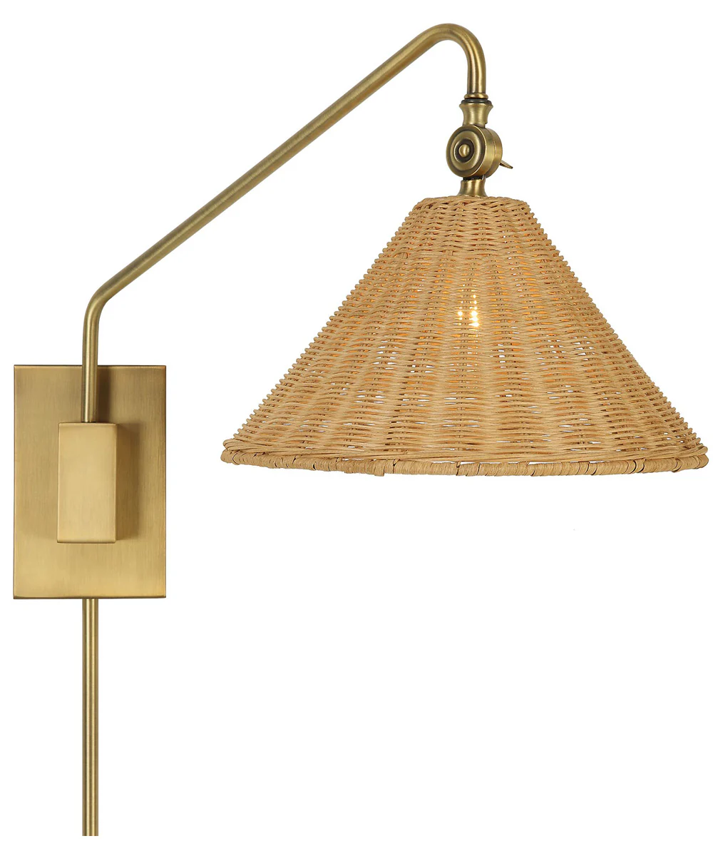 Phuvinh 1 Light Rattan Shade Sconce - Image 4