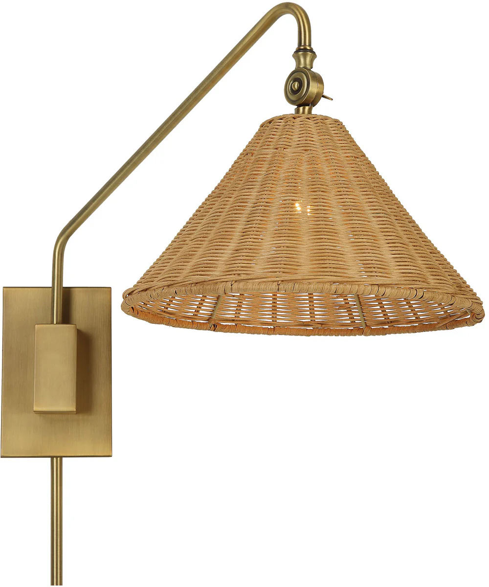 Phuvinh 1 Light Rattan Shade Sconce - Image 5