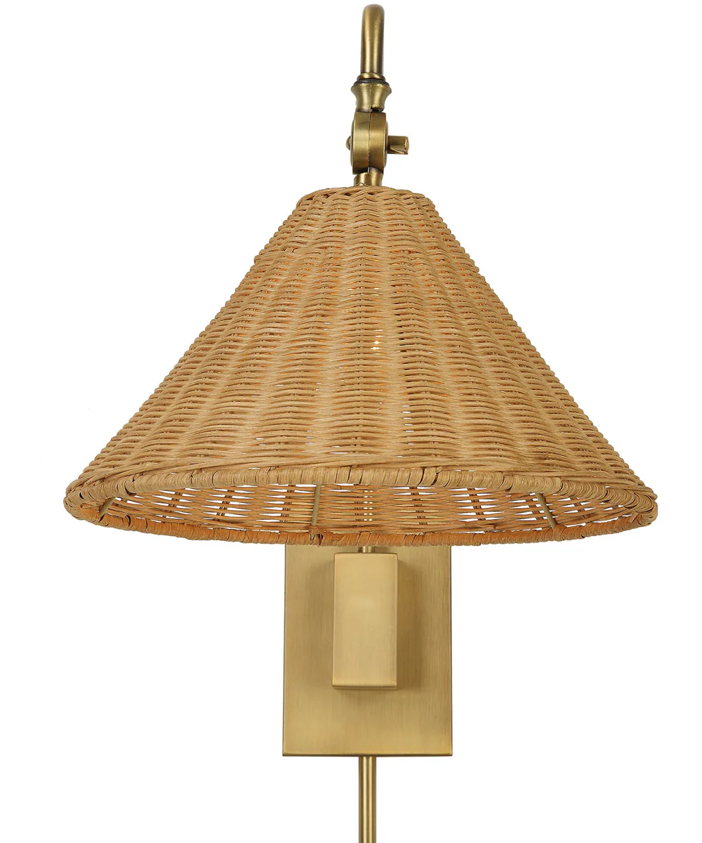 Phuvinh 1 Light Rattan Shade Sconce - Image 6
