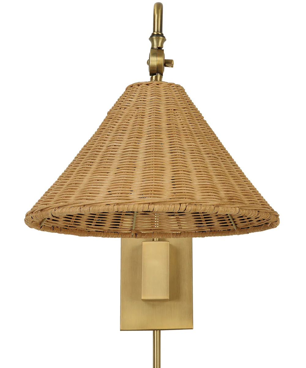 Phuvinh 1 Light Rattan Shade Sconce - Image 8