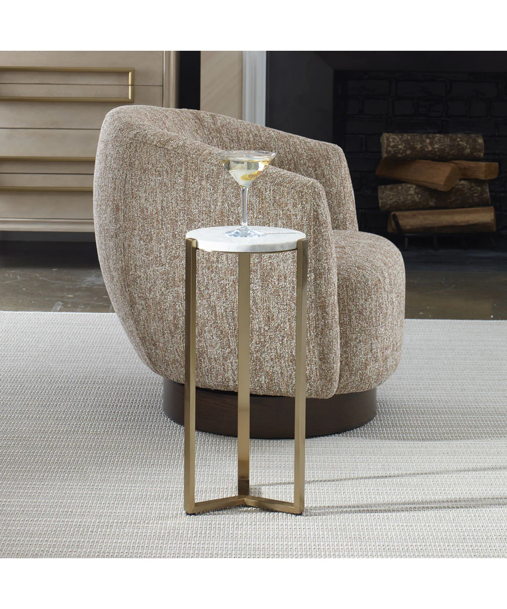 Pietra Carrara Marble Drink Table - Image 2