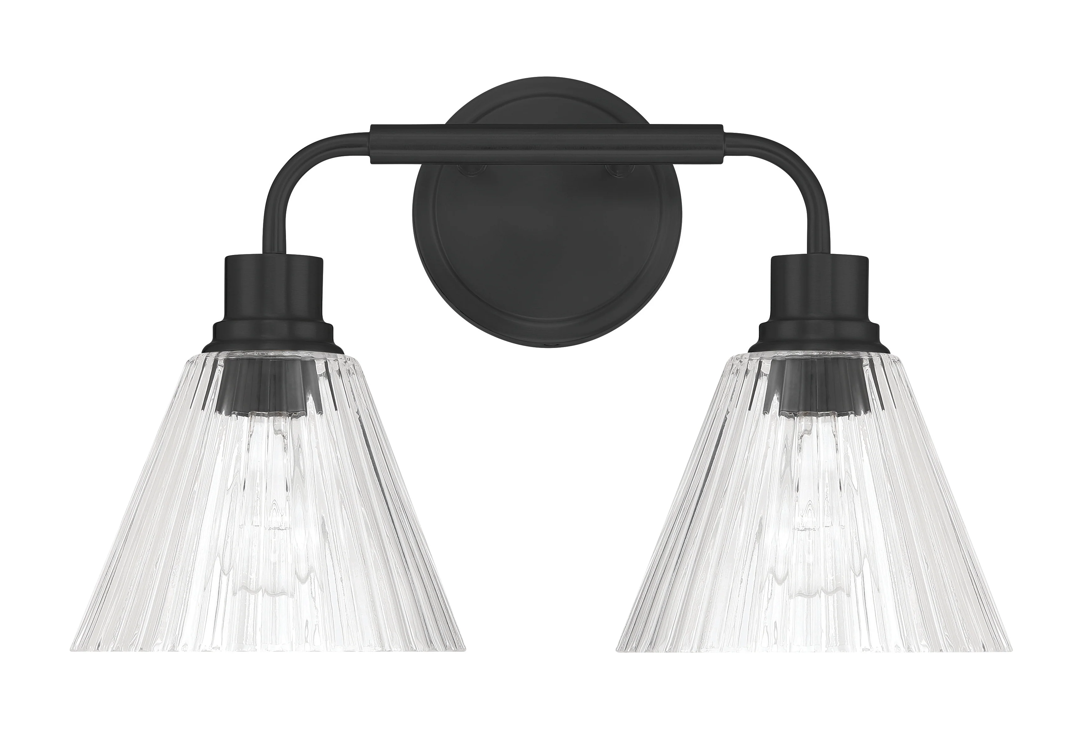 Pleated 2-Light Lighting Flat Black