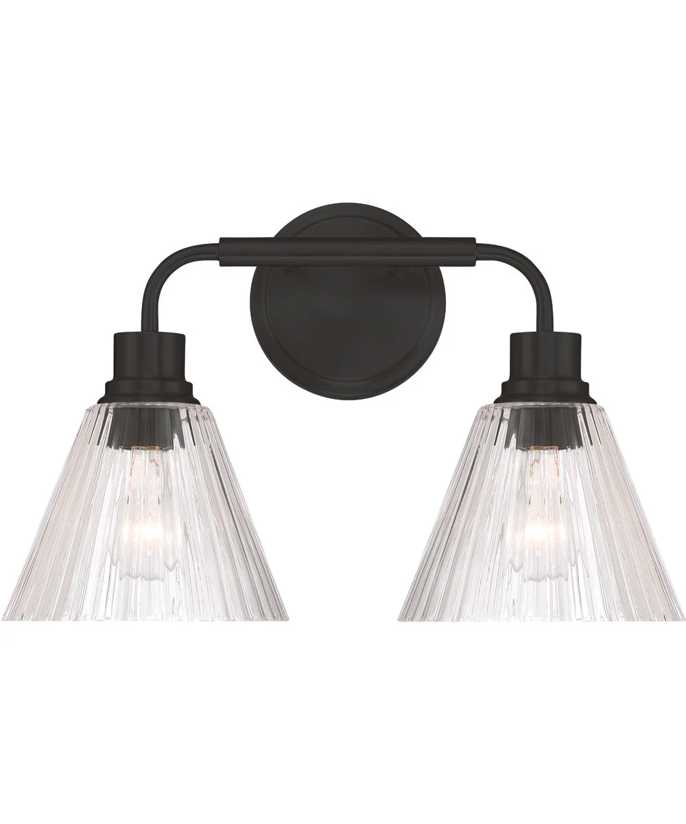 Pleated 2-Light Lighting Flat Black - Image 3