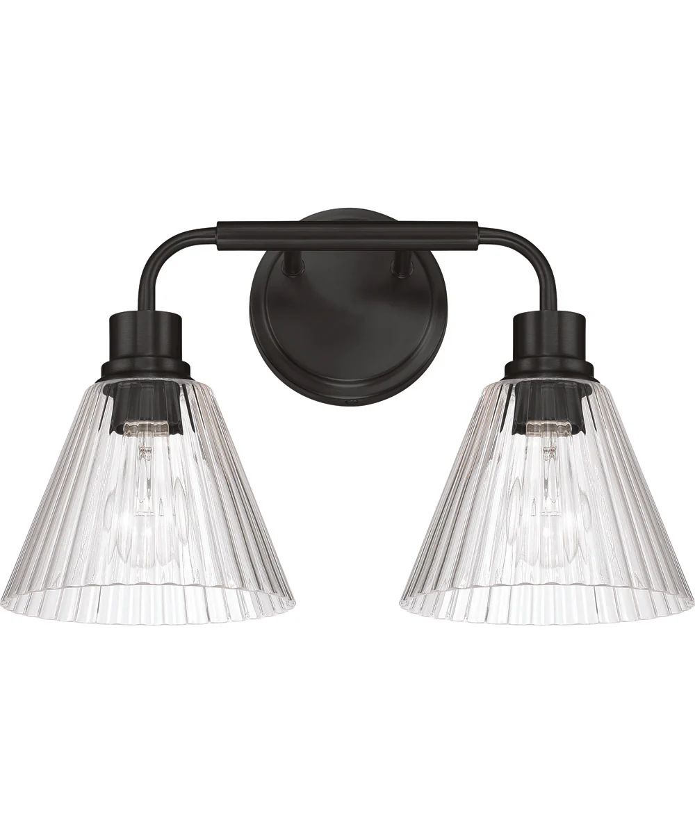 Pleated 2-Light Lighting Flat Black - Image 4