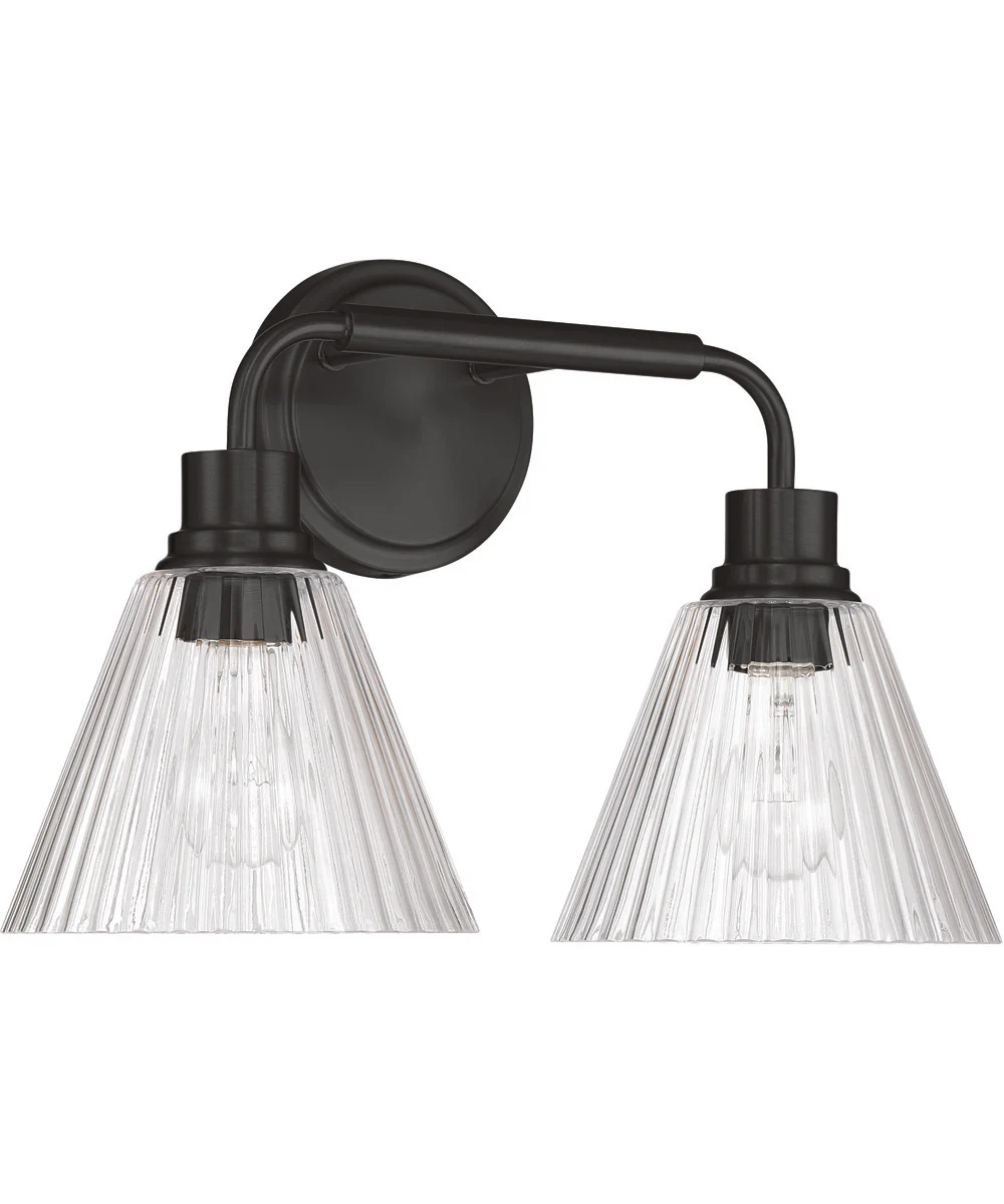 Pleated 2-Light Lighting Flat Black - Image 6