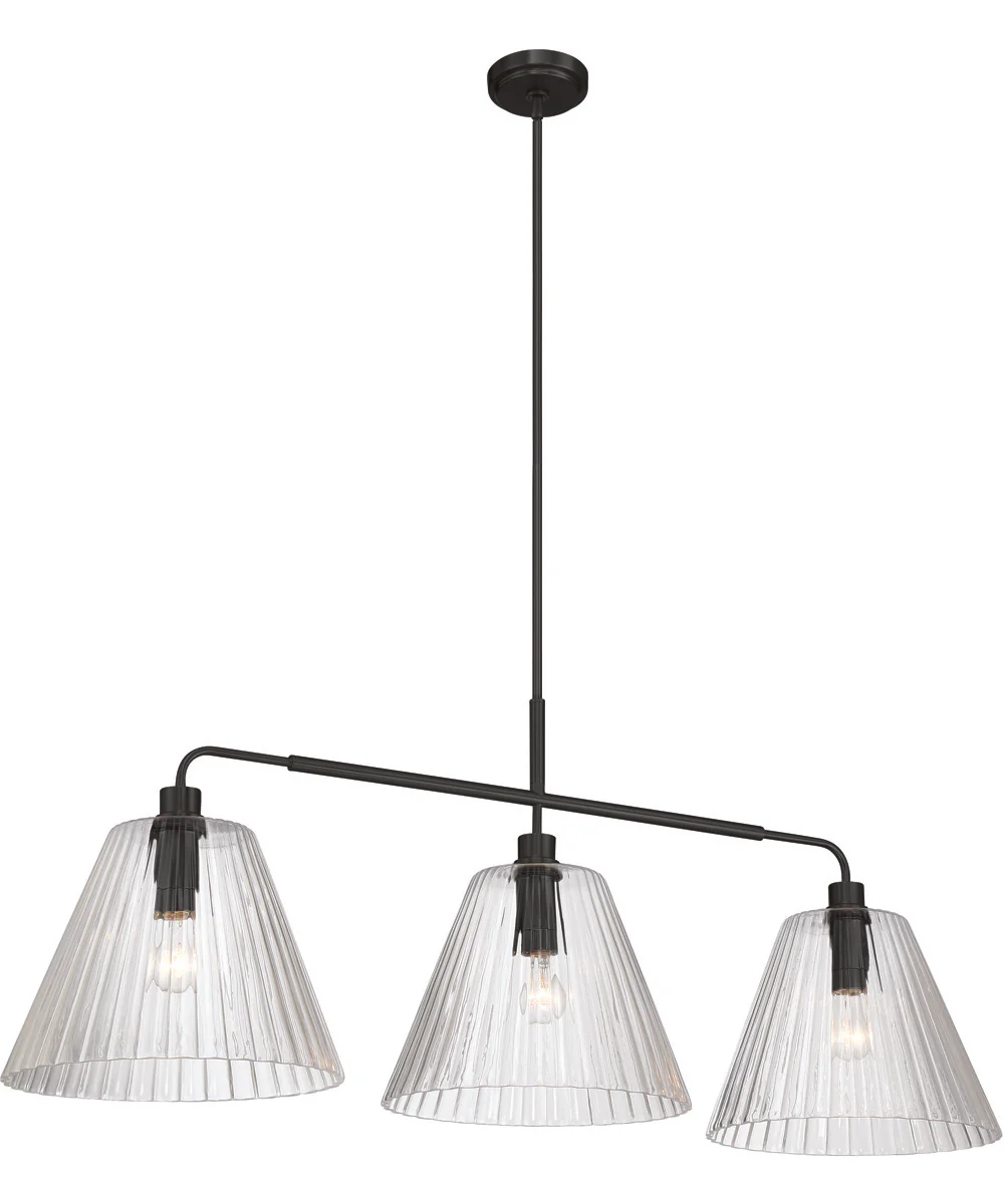 Pleated 3-Light Lighting Flat Black - Image 2