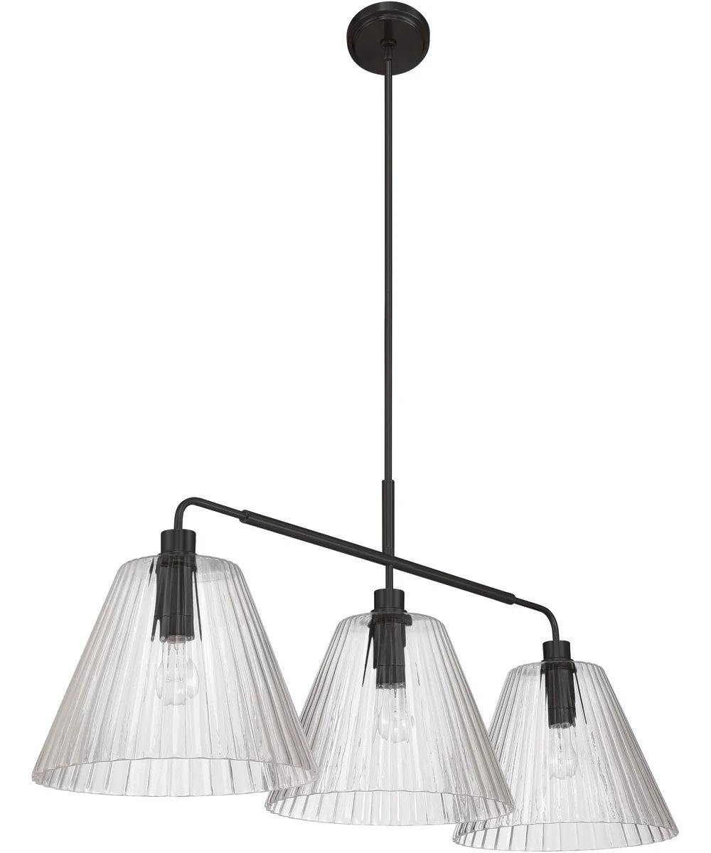 Pleated 3-Light Lighting Flat Black - Image 4