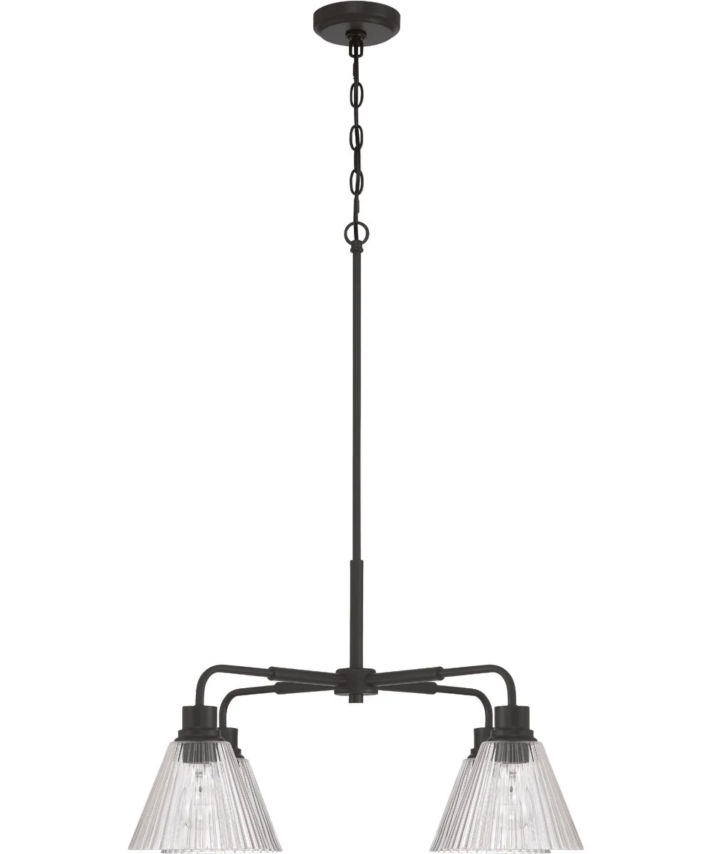 Pleated 4-Light Lighting Flat Black - Image 4