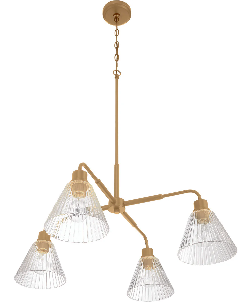Pleated 4-Light Lighting Premium Bronze - Image 4