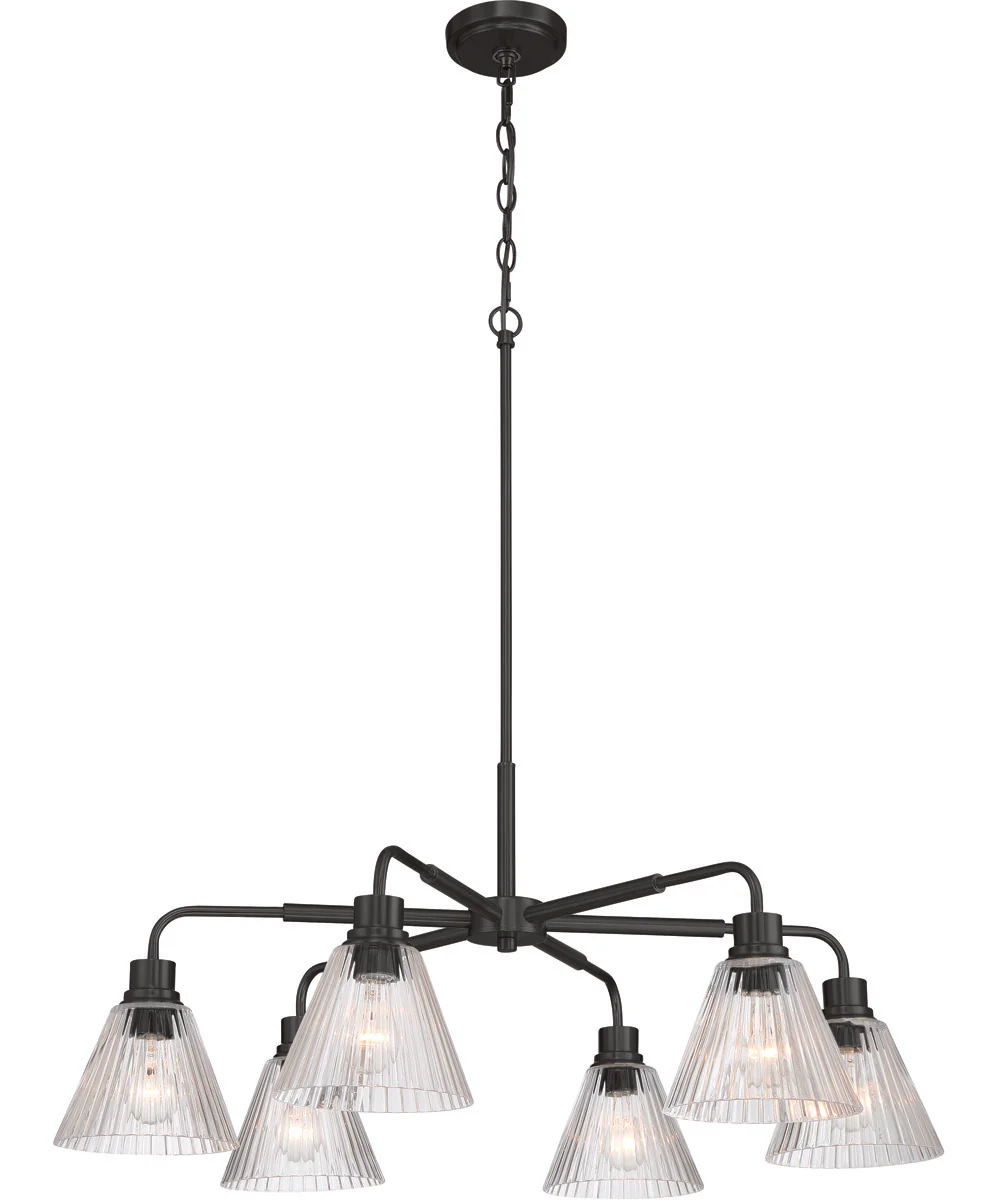Pleated 6-Light Lighting Flat Black - Image 2