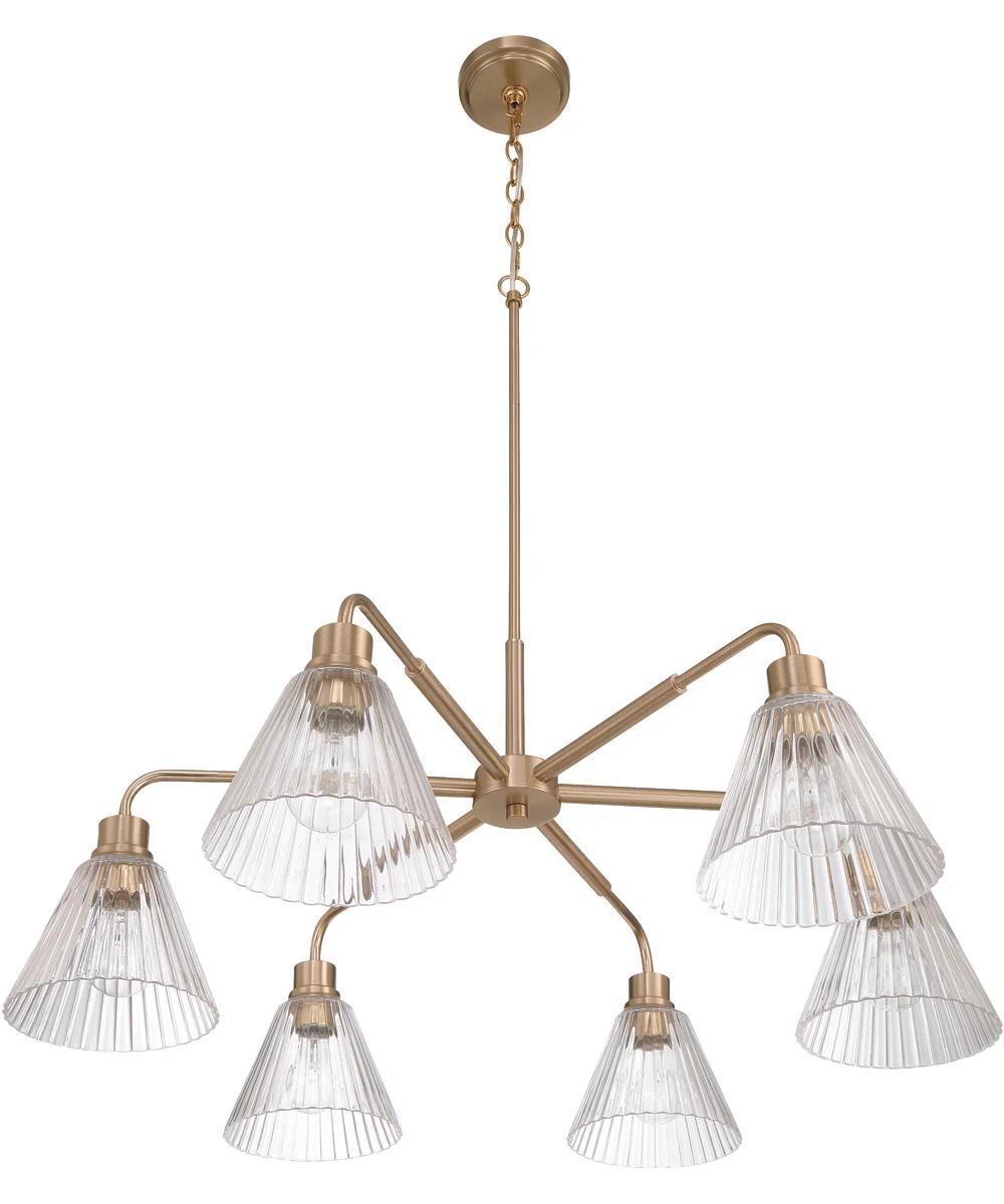 Pleated 6-Light Lighting Premium Bronze - Image 5