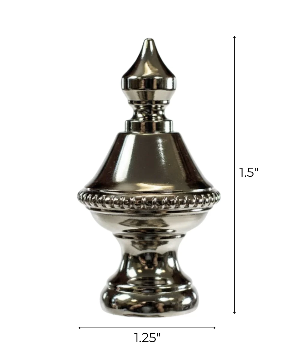 Polished Nickel Beaded Knob Fan Pull 1.5"h - Image 3