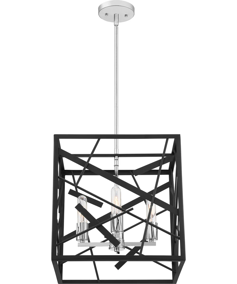 Pollock 4-light Pendant Matte Black - Image 4