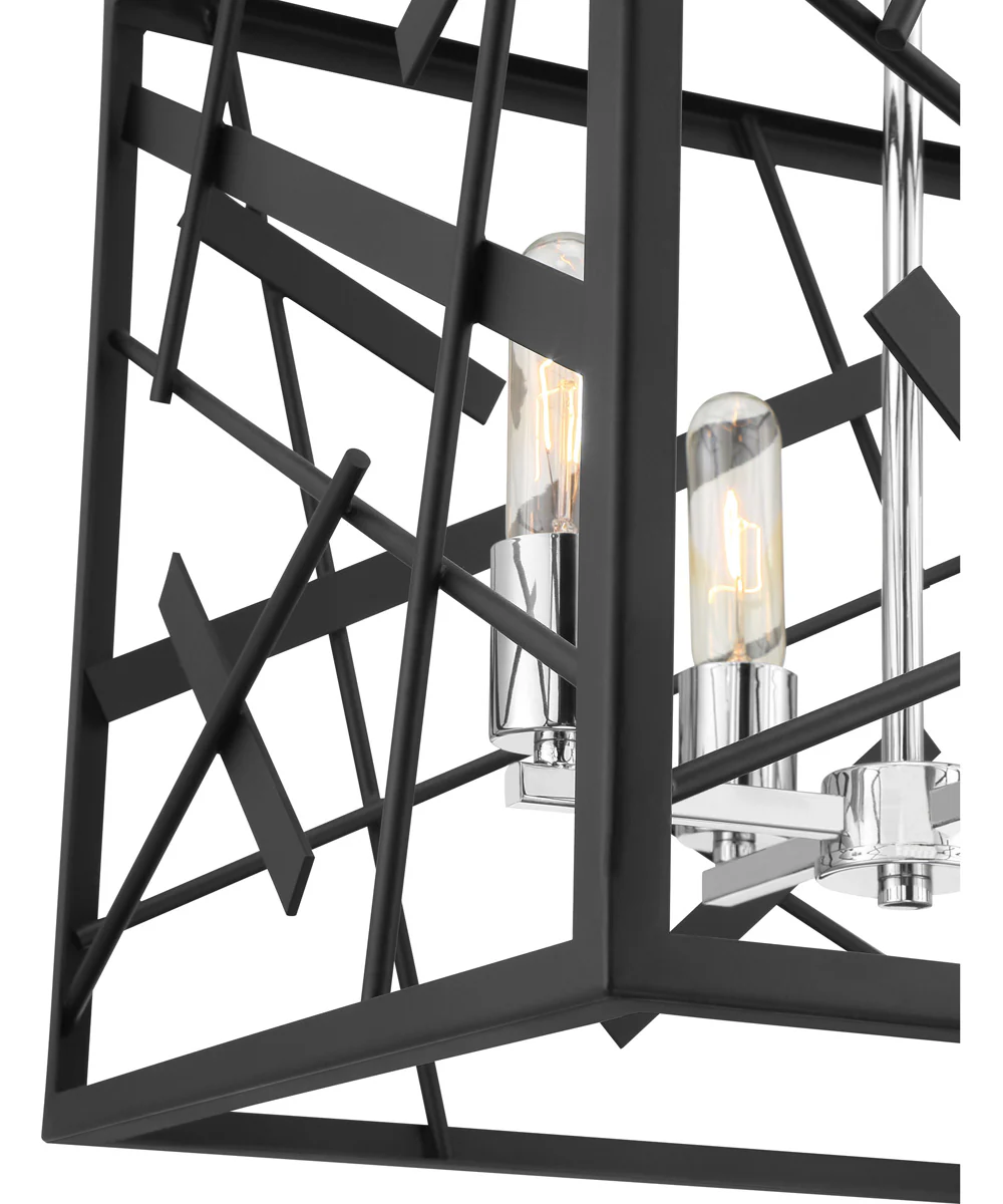 Pollock 4-light Pendant Matte Black - Image 6
