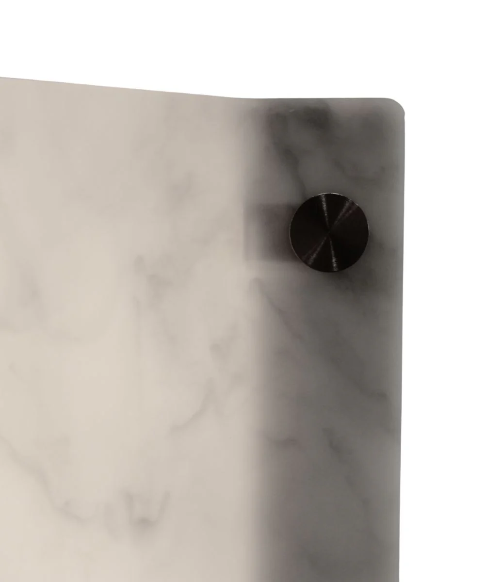 Pop Steady Flush Mount Conversion Kit 16"w Faux Marbled Alabaster Shade - Image 9