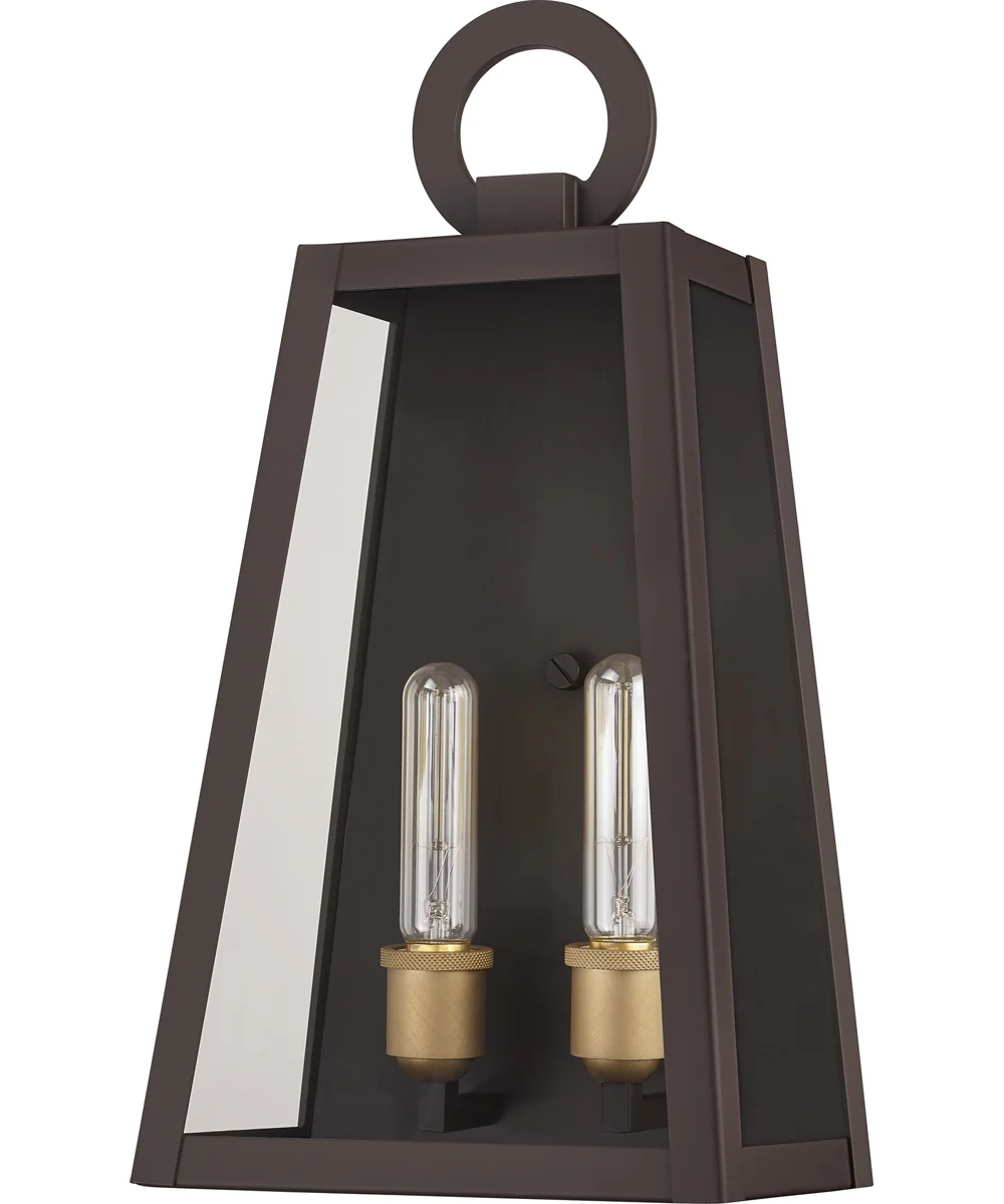 Poplar Point Large 2-light Outdoor Wall Light  Coastal Armour Aluminum Old Bronze - Image 3
