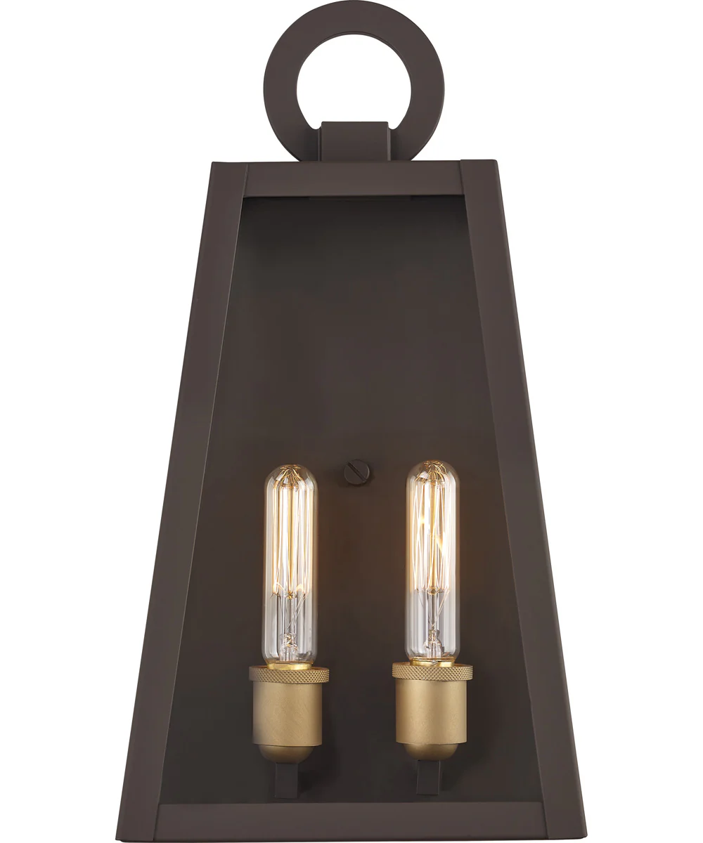 Poplar Point Large 2-light Outdoor Wall Light  Coastal Armour Aluminum Old Bronze - Image 4