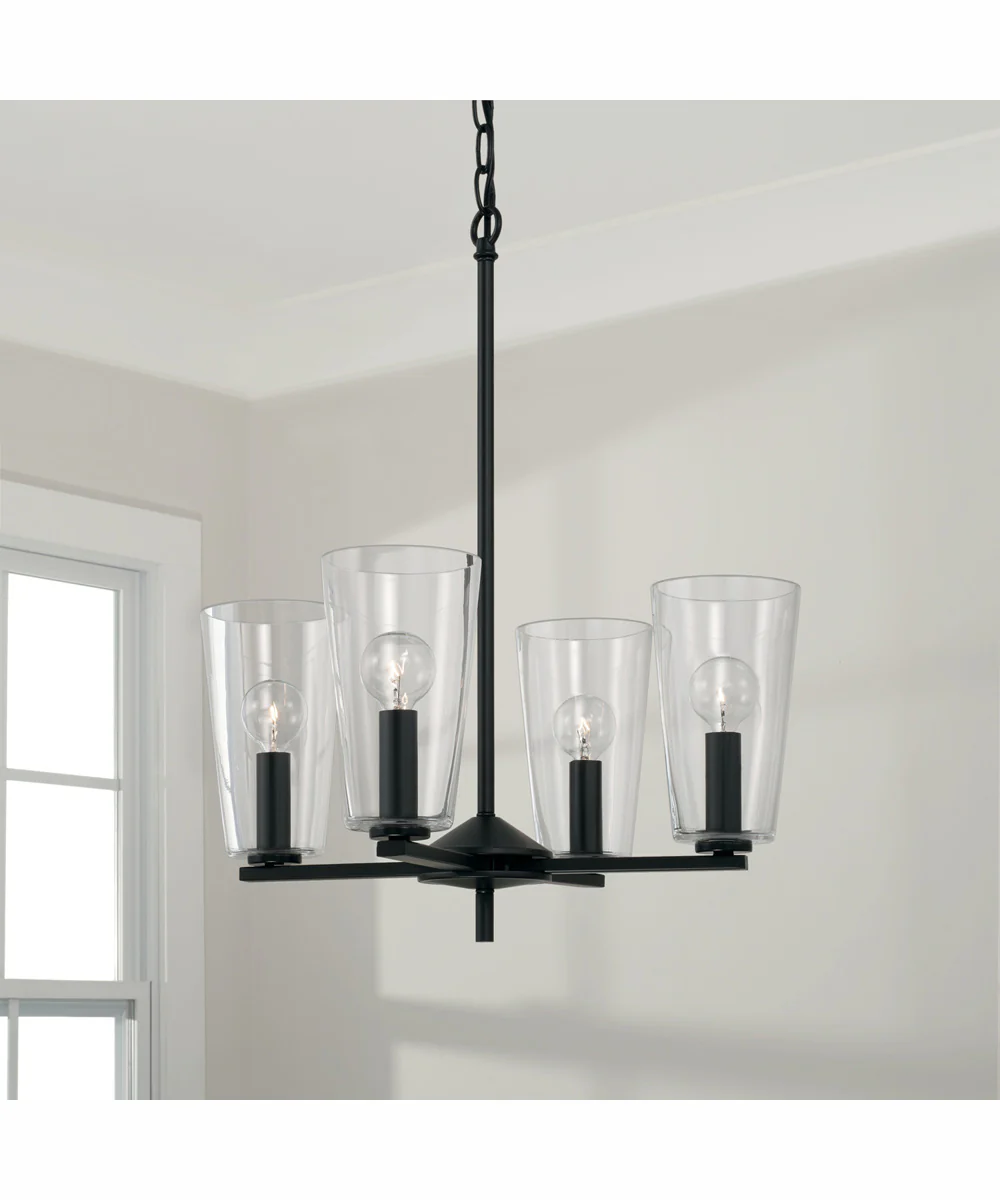 Portman 4-Light Pendant Matte Black - Image 2