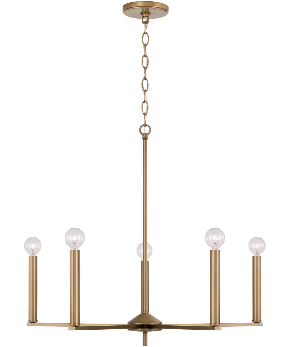 Portman 5-Light Chandelier Aged Brass