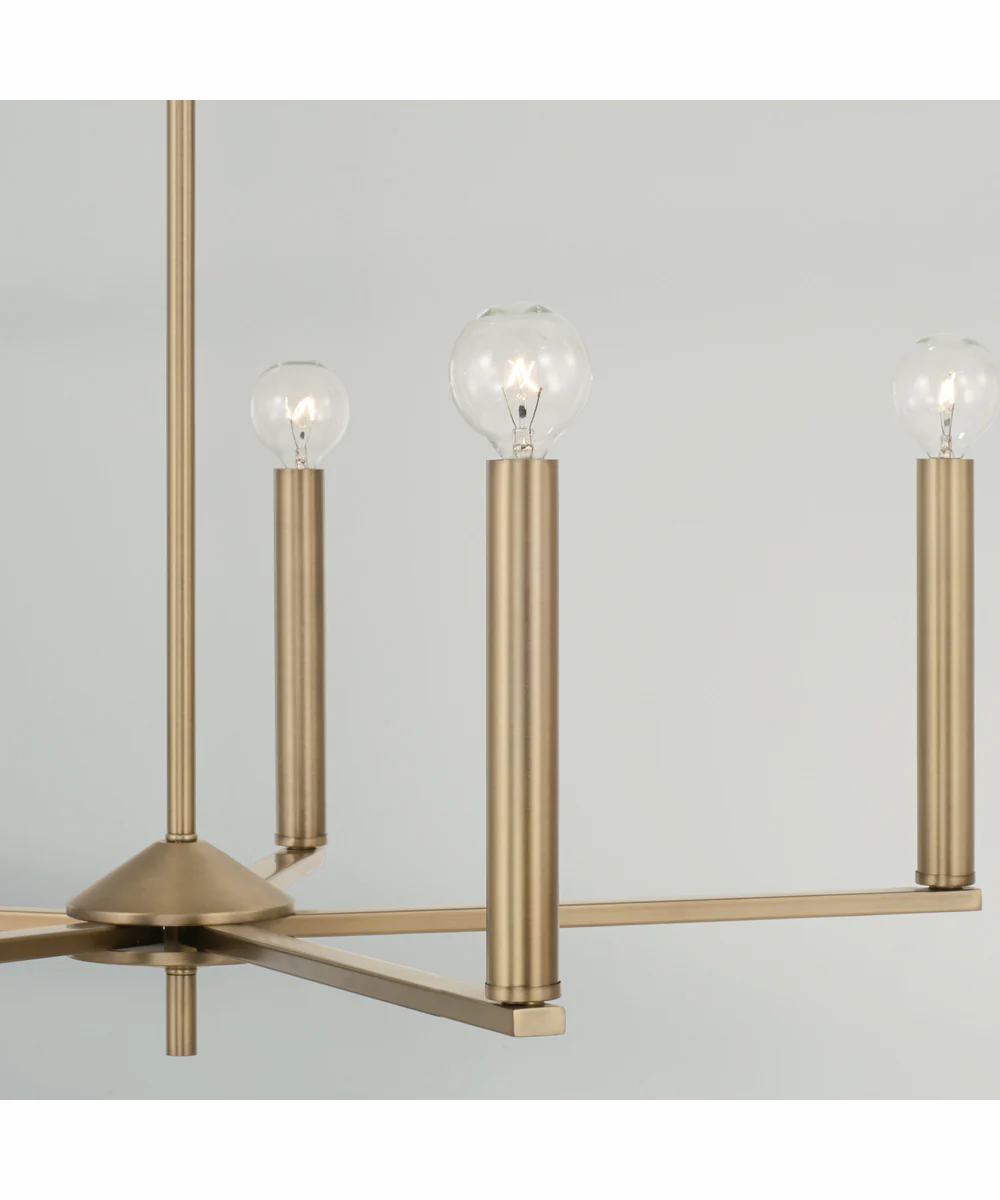 Portman 5-Light Chandelier Aged Brass - Image 3
