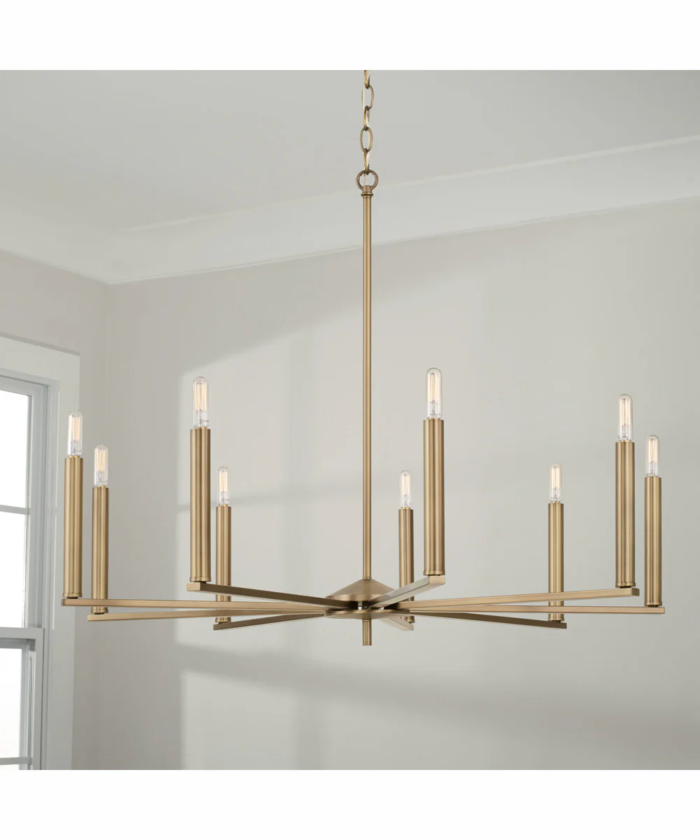 Portman 9-Light Chandelier Aged Brass - Image 2