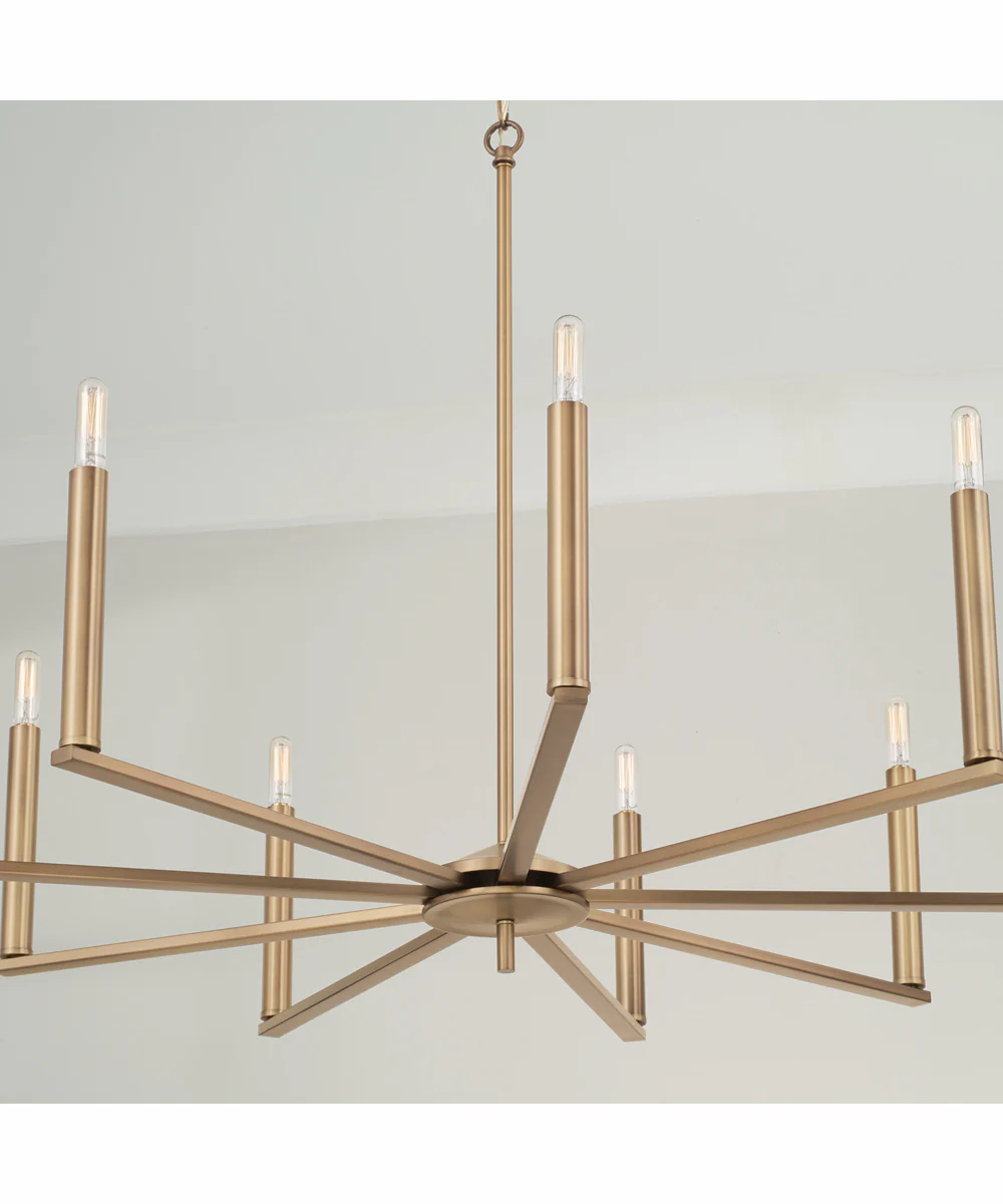 Portman 9-Light Chandelier Aged Brass - Image 3