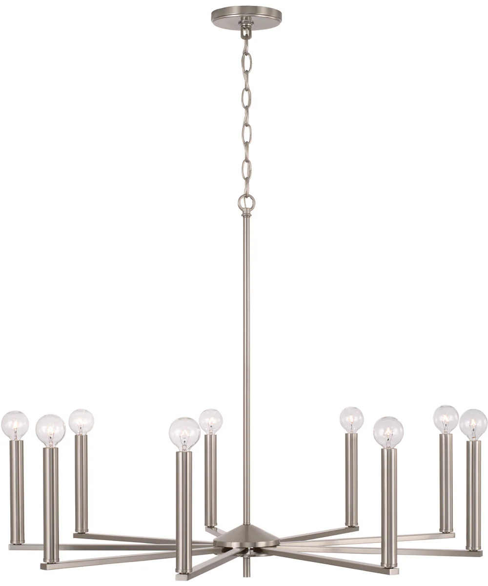 Portman 9-Light Chandelier Brushed Nickel - Image 4