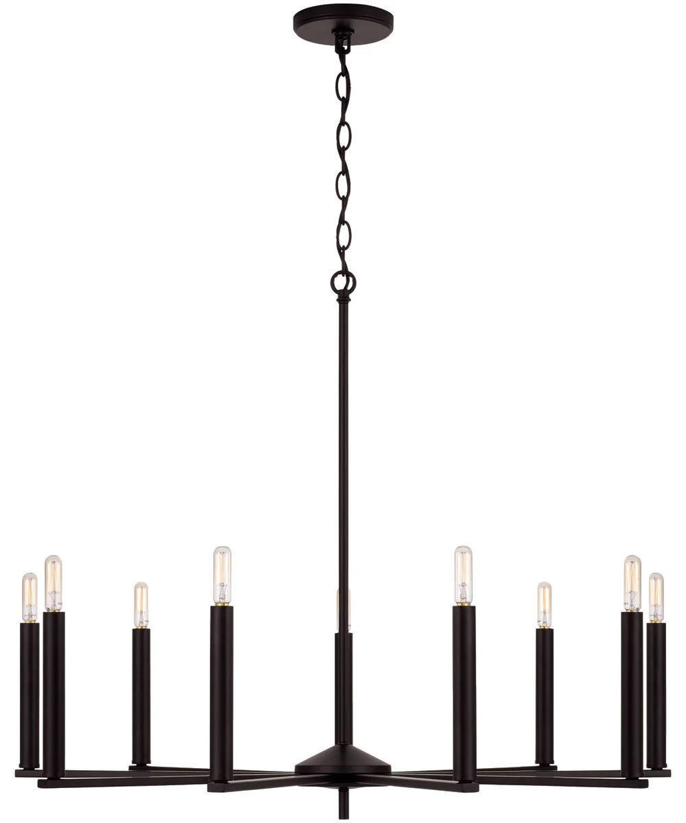 Portman 9-Light Chandelier Matte Black
