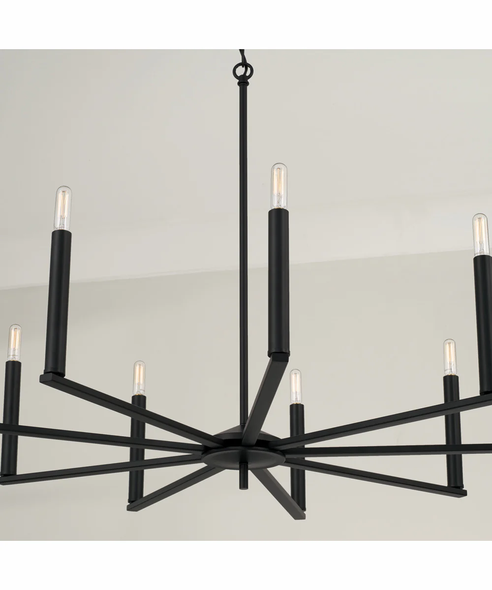 Portman 9-Light Chandelier Matte Black - Image 3