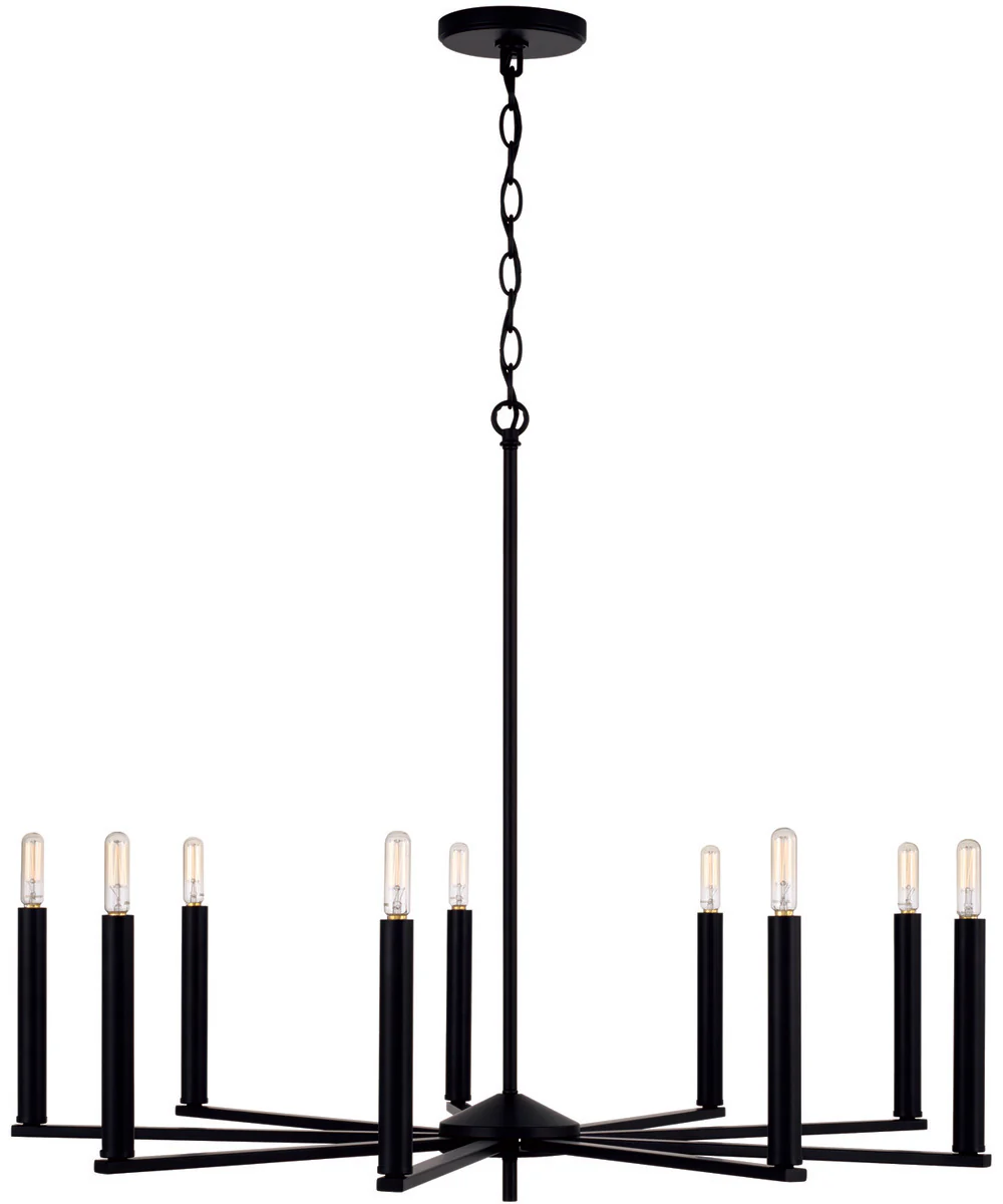 Portman 9-Light Chandelier Matte Black - Image 4