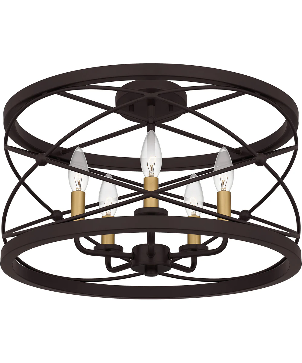 Potts 5-light Semi Flush Mount Palladian Bronze - Image 5