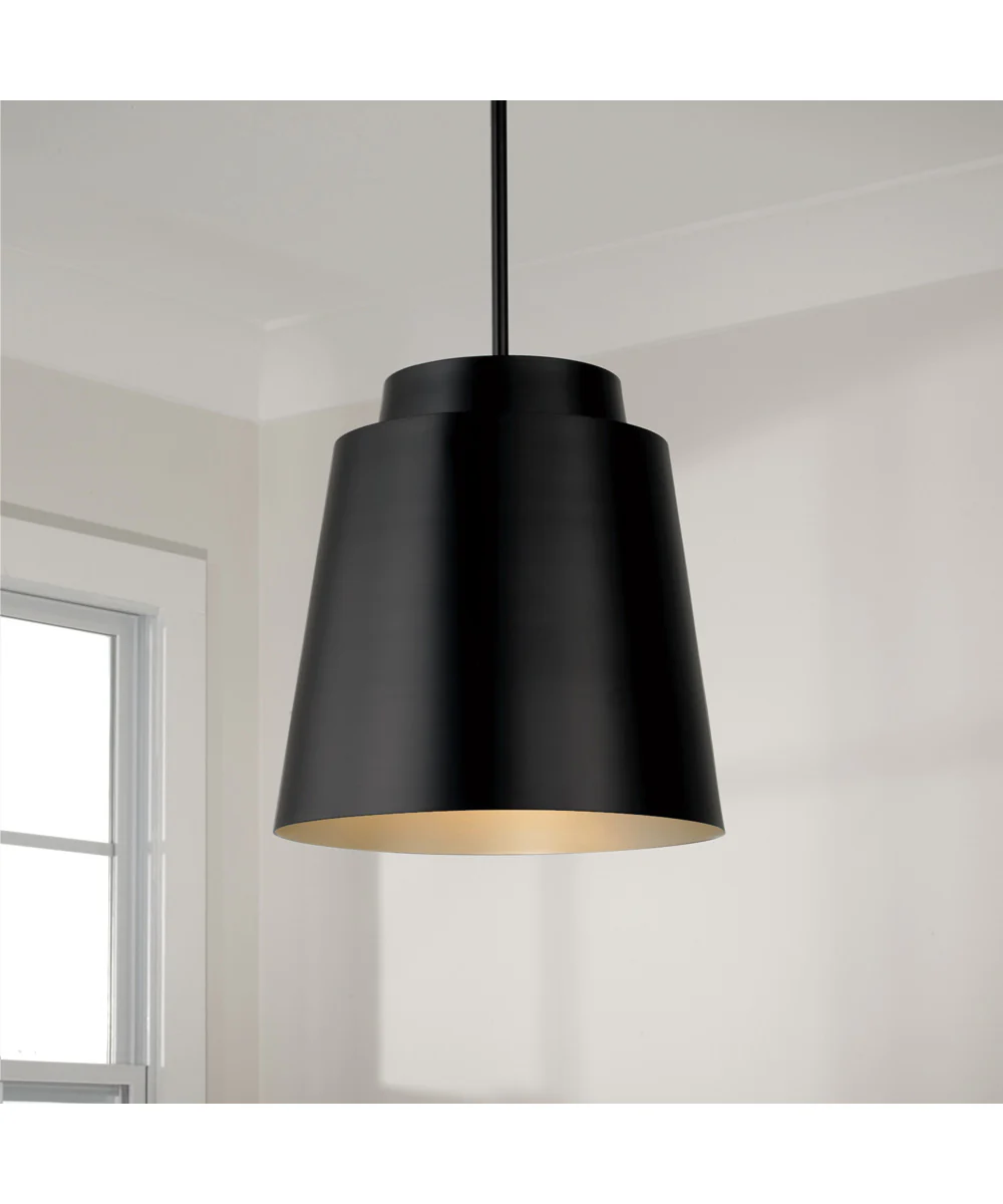 Pratt 1-Light Pendant Matte Black - Image 3