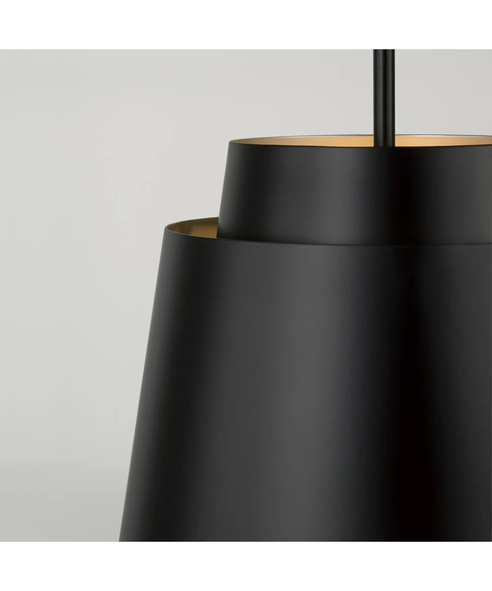 Pratt 1-Light Pendant Matte Black - Image 4