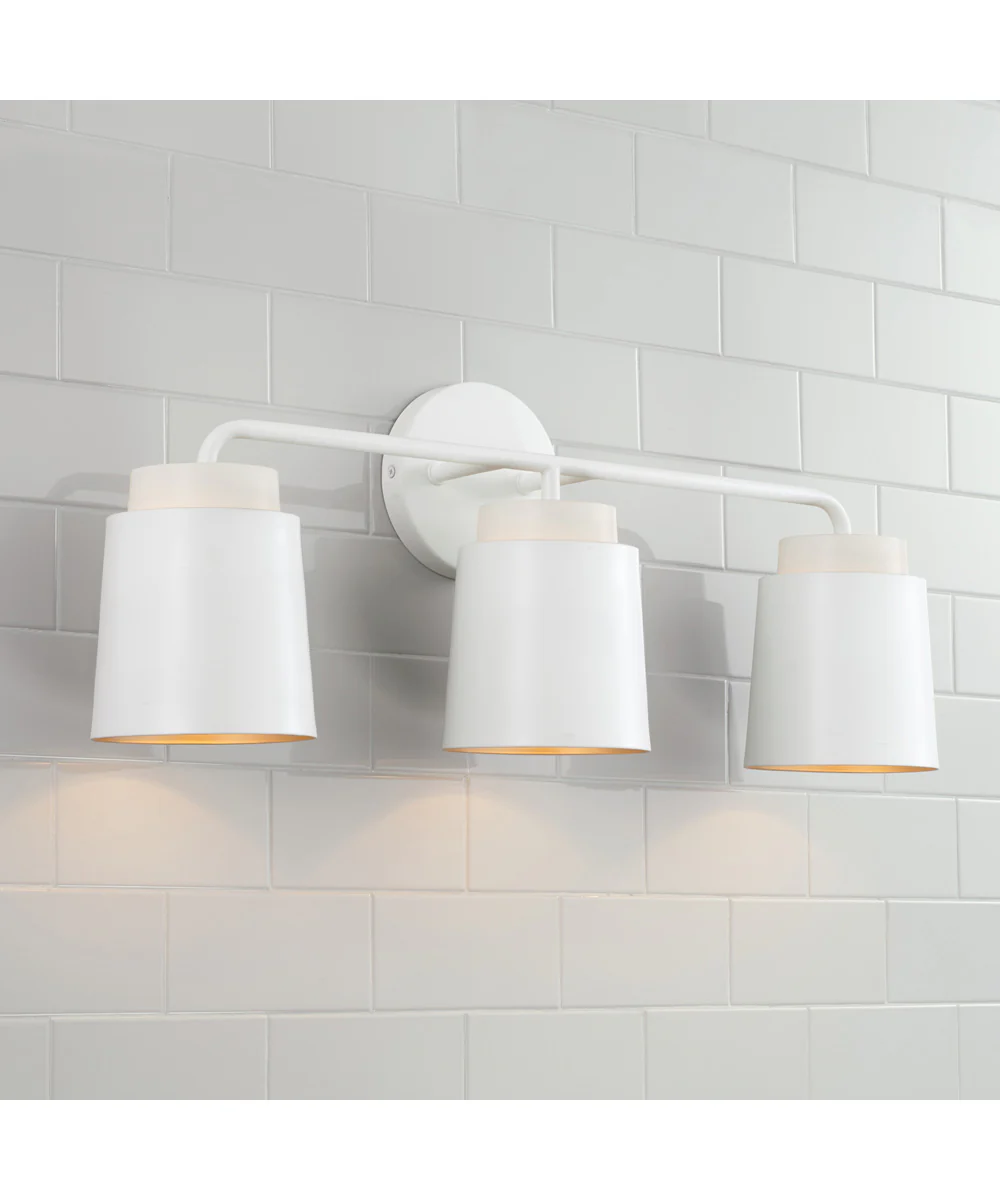 Pratt 3-Light Vanity Matte White - Image 2