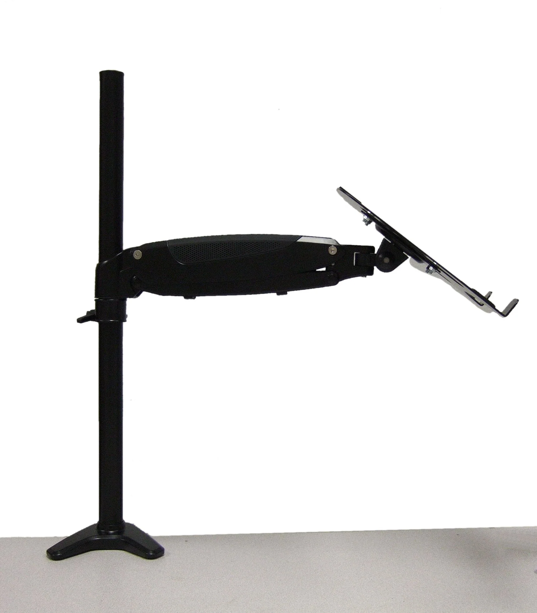 Premium Sit-Stand Monitor Arm Single Hydraulic Black including Laptop Stand - Image 3