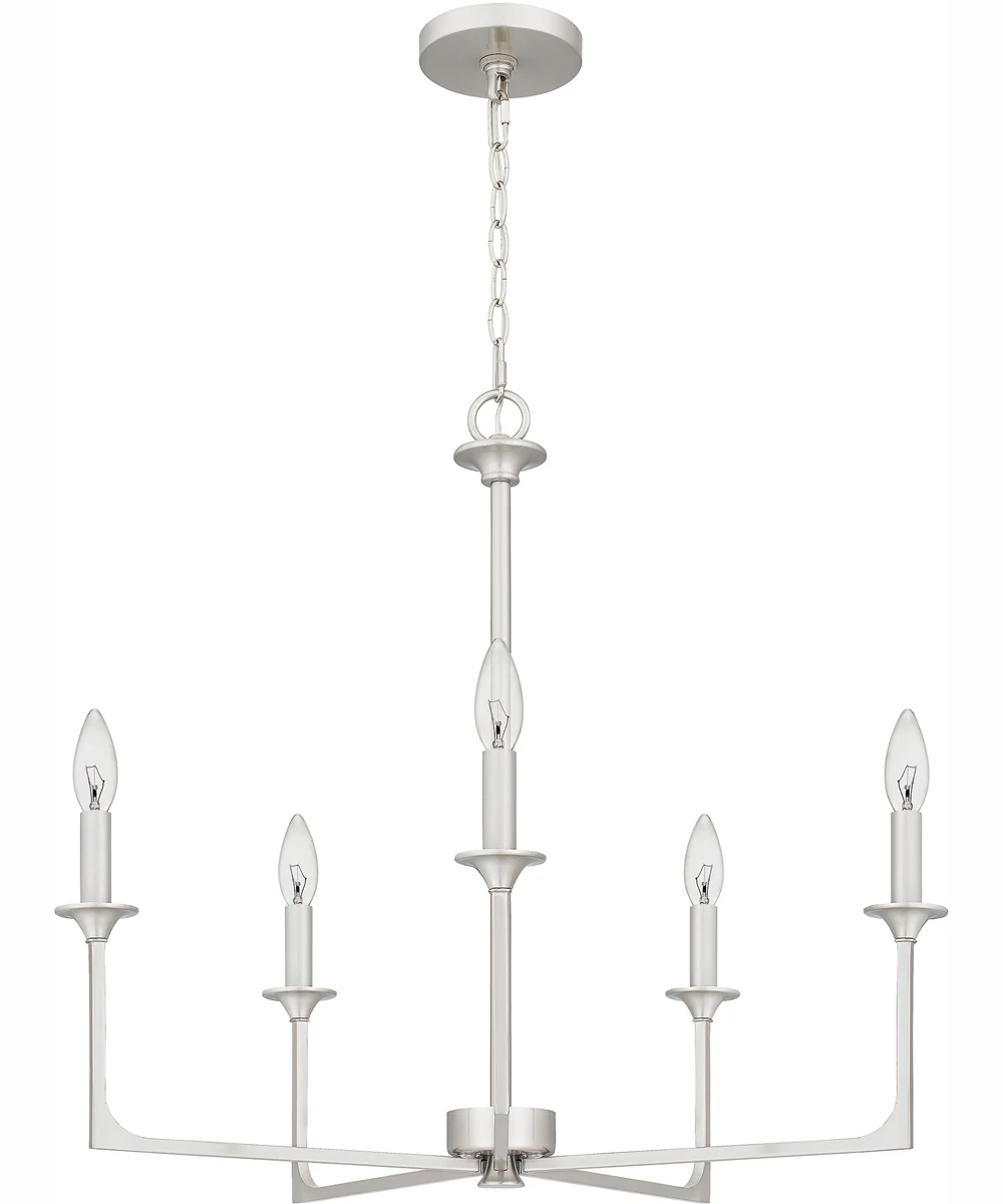 Prescott 5-light Chandelier Brushed Nickel - Image 3