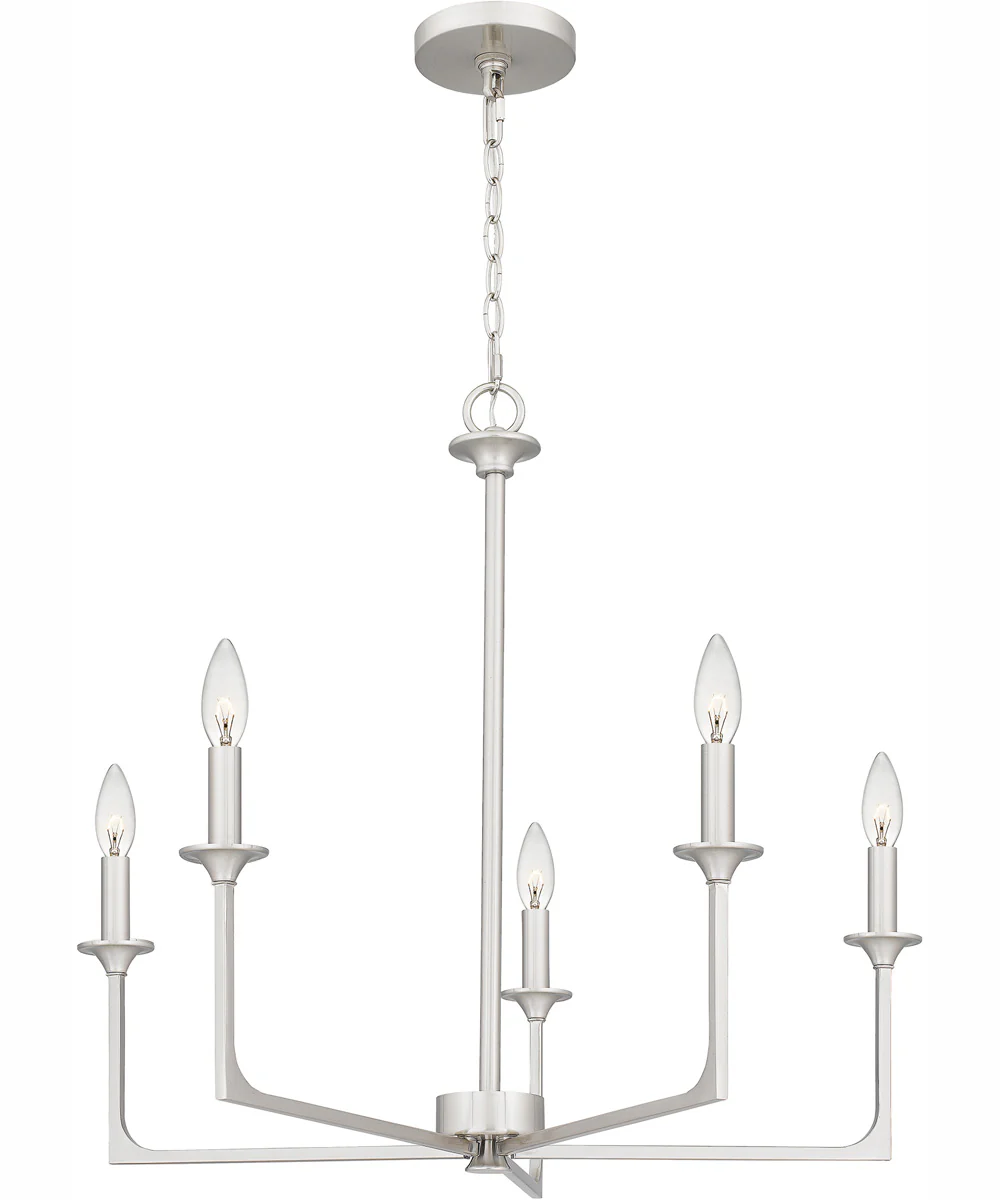 Prescott 5-light Chandelier Brushed Nickel - Image 4