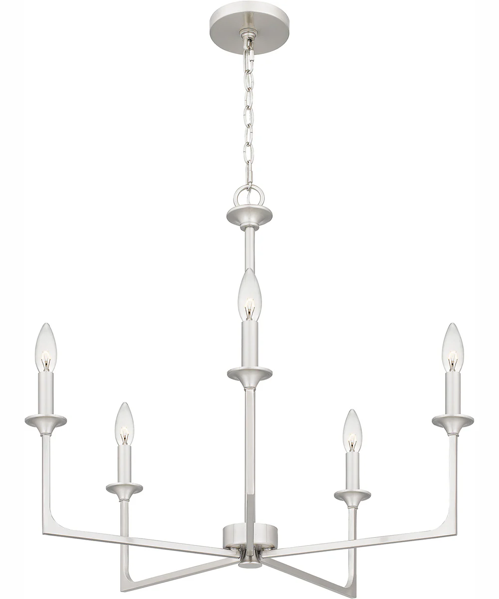 Prescott 5-light Chandelier Brushed Nickel - Image 5