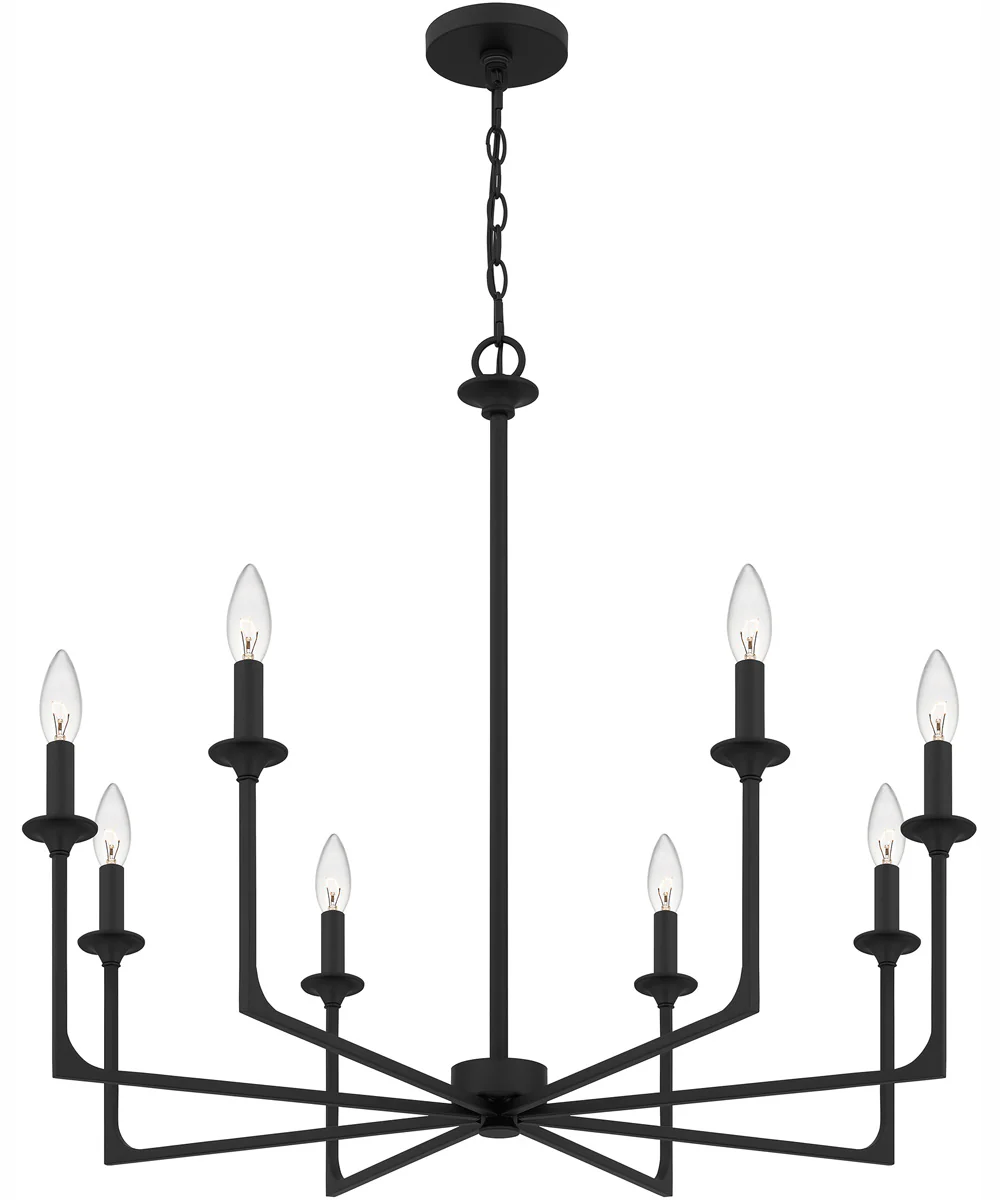 Prescott 8-light Chandelier Matte Black - Image 5