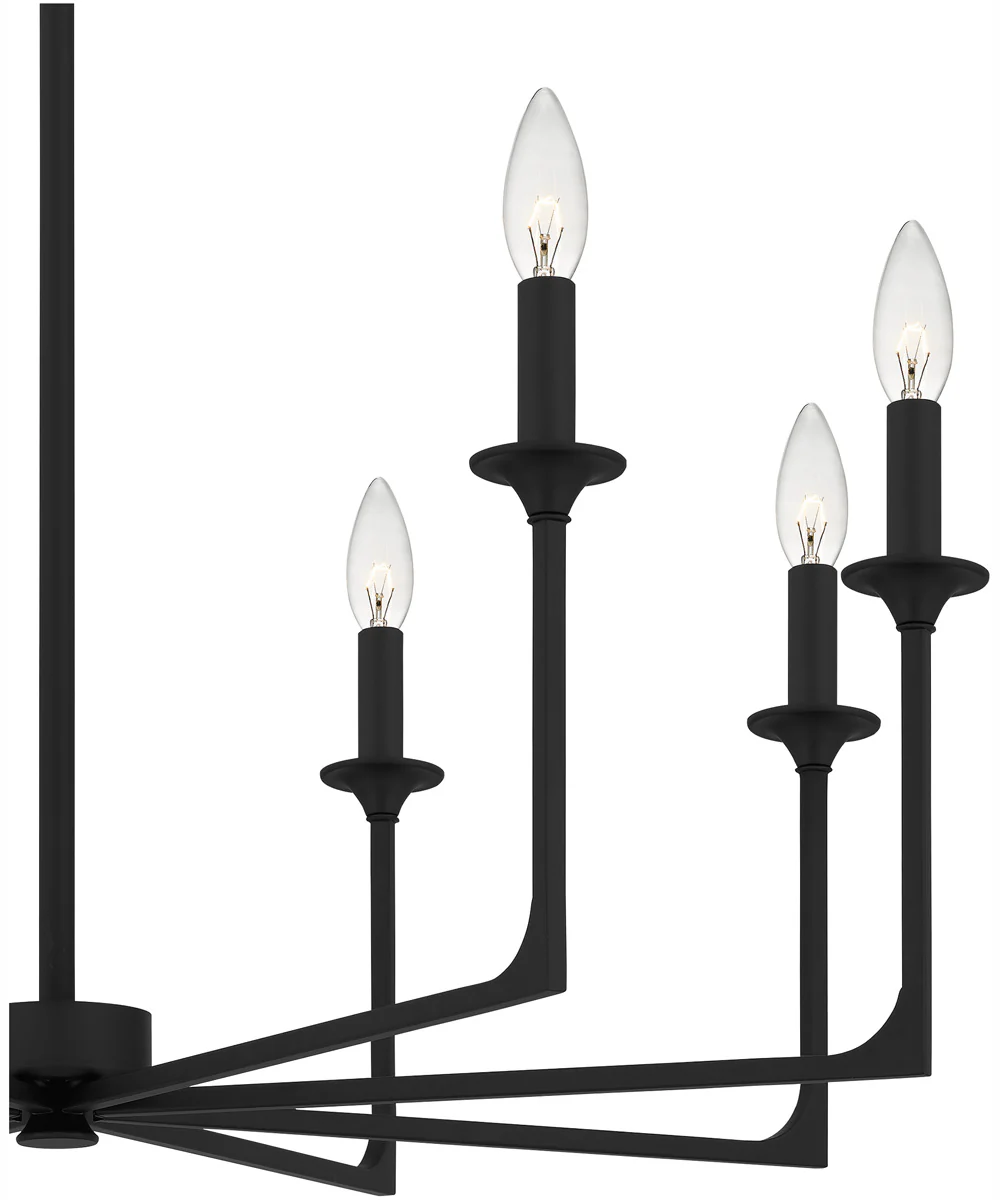 Prescott 8-light Chandelier Matte Black - Image 6