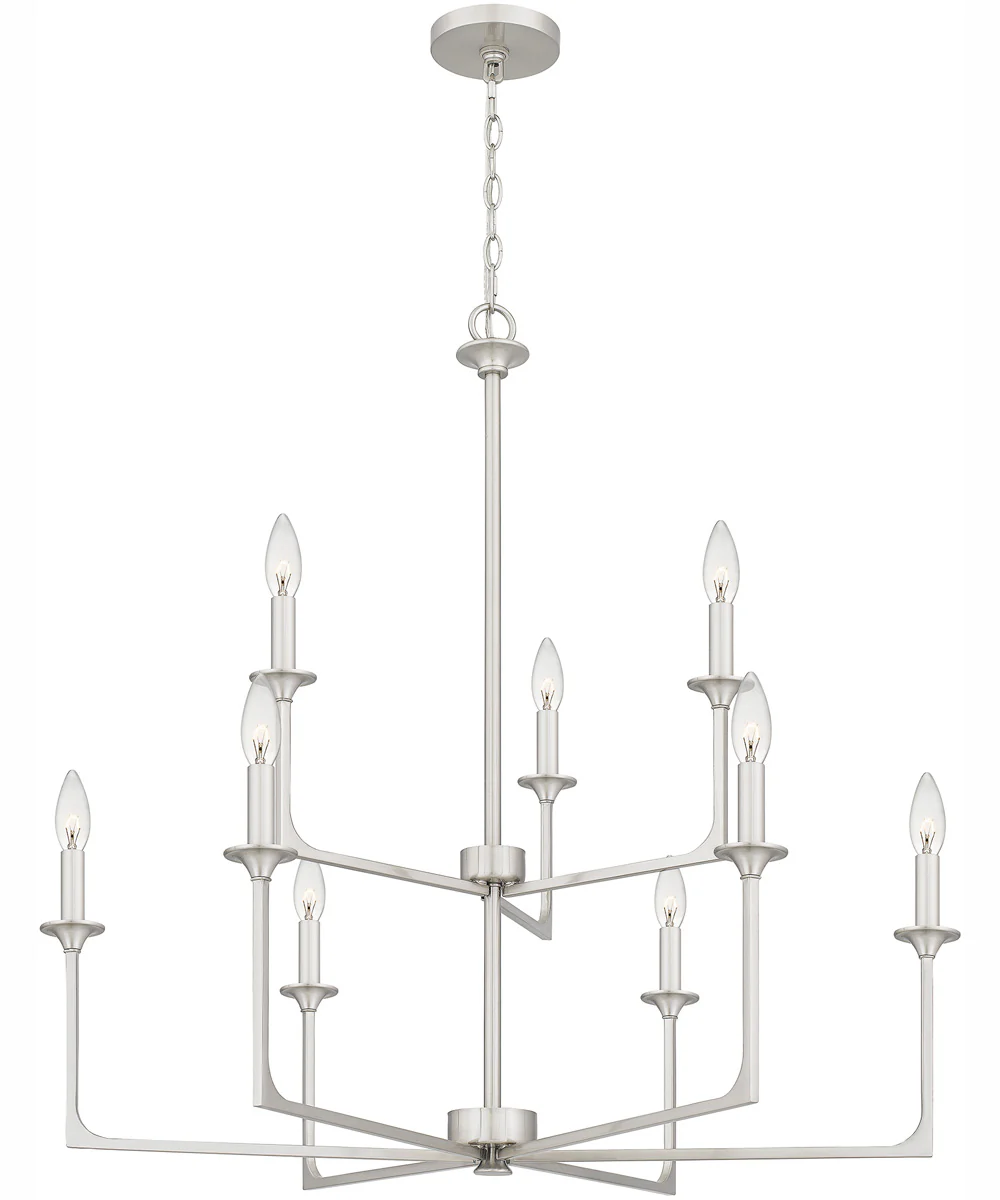 Prescott 9-light Chandelier Brushed Nickel